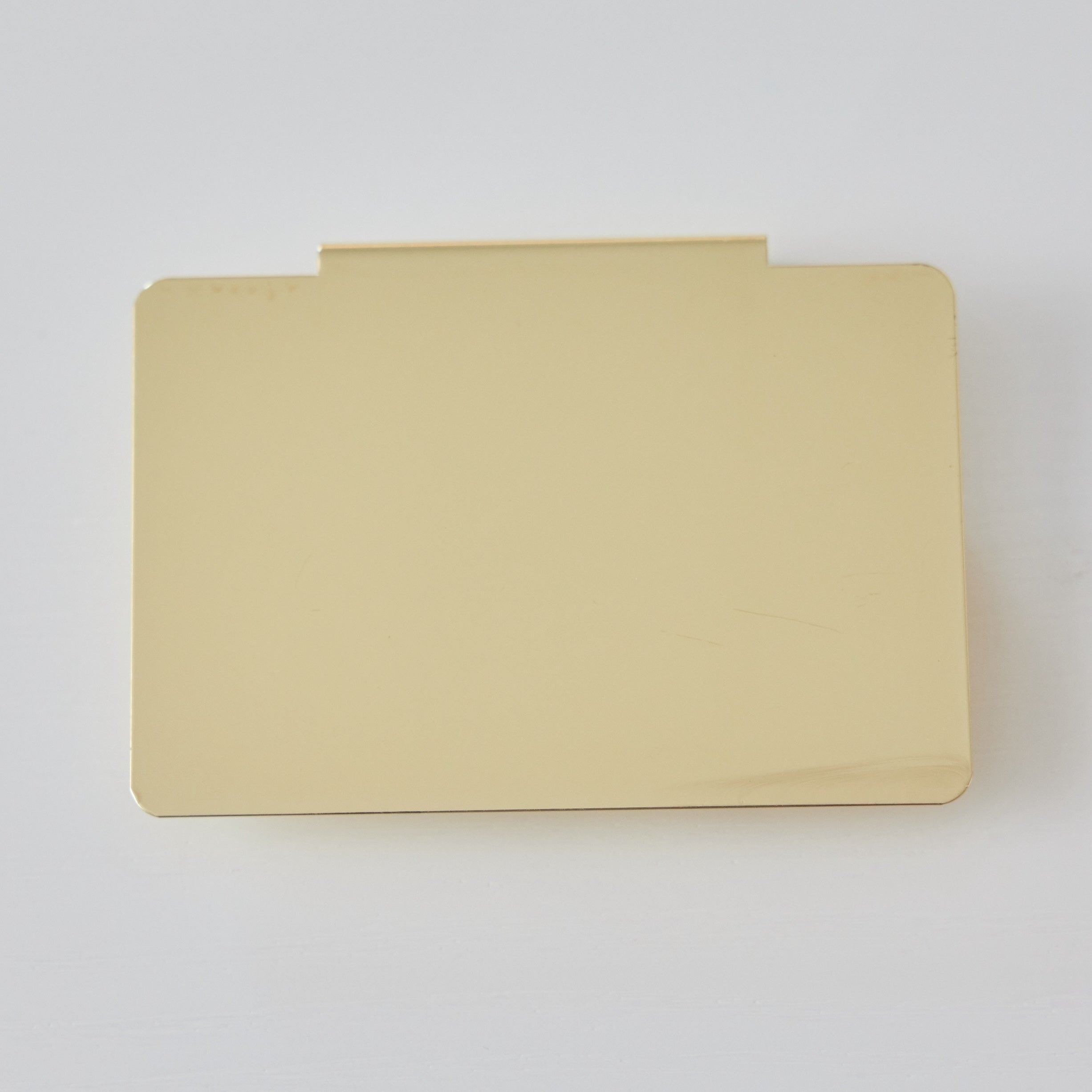 Gold Bin Clip with White Label