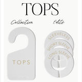 The Core Collection Labels + Rod Dividers | Clear Acrylic & Gold Font