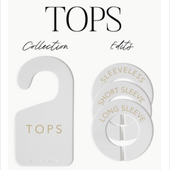 The Core Collection Labels + Rod Dividers | Clear Acrylic & Gold Font