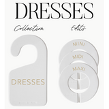 The Core Collection Labels + Rod Dividers | Clear Acrylic & Gold Font