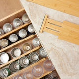 Deep Bamboo Dividers (Set of 2) — Adjustable Kitchen & Pantry Drawer Organizers