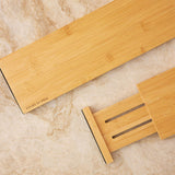 Deep Bamboo Dividers (Set of 2) — Adjustable Kitchen & Pantry Drawer Organizers