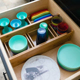 Deep Bamboo Dividers (Set of 2) — Adjustable Kitchen & Pantry Drawer Organizers