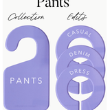 The Core Collection Labels + Rod Dividers | Clear Acrylic & WHITE Font