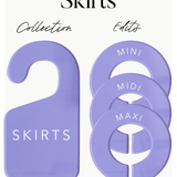 The Core Collection Labels + Rod Dividers | Clear Acrylic & WHITE Font