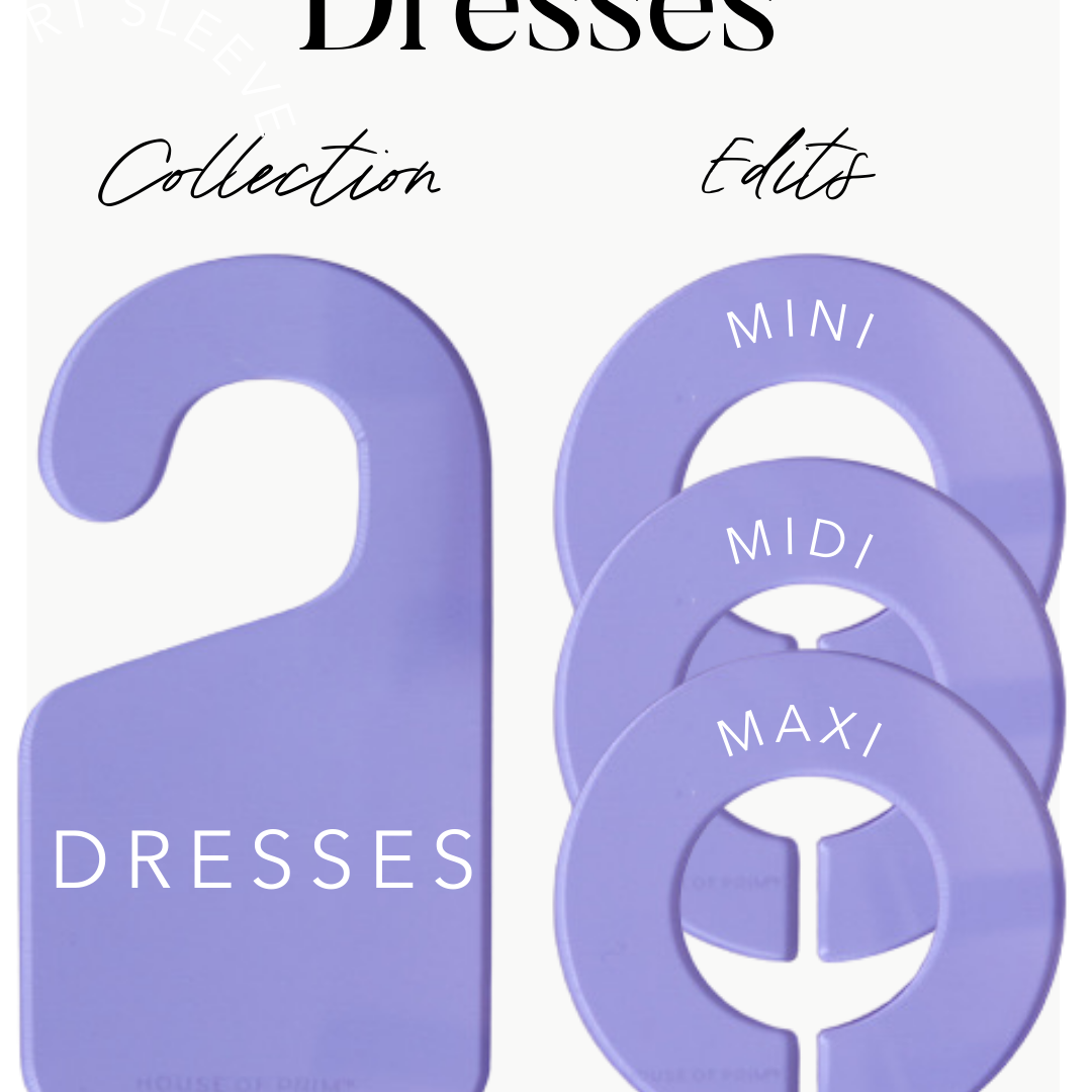 The Core Collection Labels + Rod Dividers | Clear Acrylic & WHITE Font