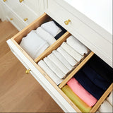 Deep Bamboo Dividers (Set of 2) — Adjustable Closet Drawer Organizers