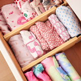 Deep Bamboo Dividers (Set of 2) — Adjustable Closet Drawer Organizers