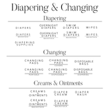 Diapering & Changing | LABELS
