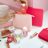Medium Silicone Pouch in Pink