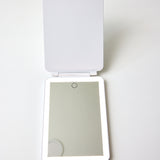Travel Mirror in White & Pink