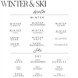 Winter Gear | CLOSET LABELS