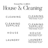 House & Cleaning | PRETEND PLAY LABELS