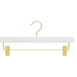Wood Pant Hanger | White with Gold Hardware