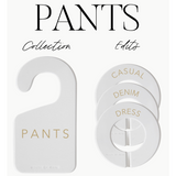 The Core Collection Labels + Rod Dividers | Clear Acrylic & Gold Font