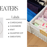 Sweaters | Hanging Divider + Label