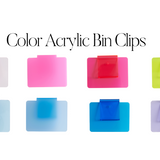 Color Acrylic Bin Clips