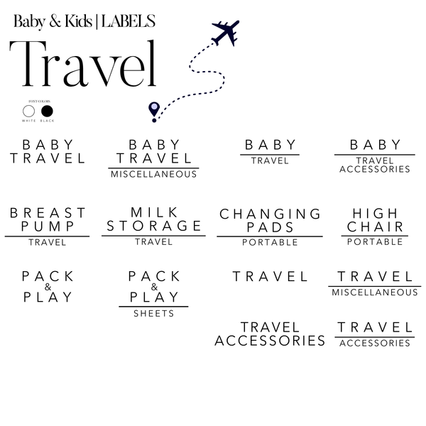 Nursery & Baby Essentials Labels