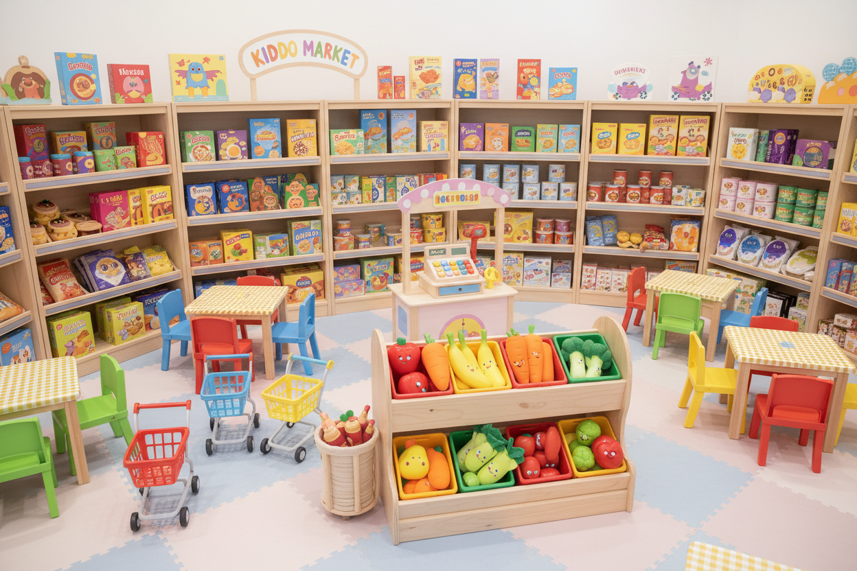 image of a kid's play grocery store